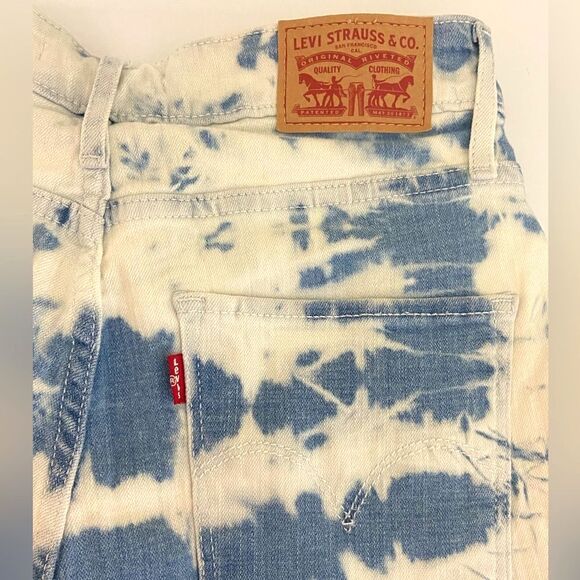 Levi’s - 721 High Rise Skinny Ankle Tie Dye Jeans Raw Hem - Size 27 - Picture 5 of 14